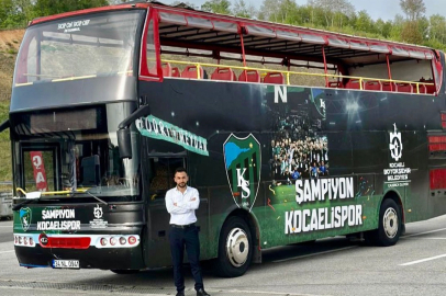 Kocaeli'de şampiyonluk otobüsü kutlamalara hazır