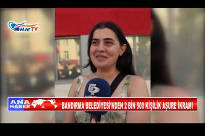 BANDIRMA BELEDİYESİ'NDEN 2 BİN 500 KİŞİLİK AŞURE İKRAMI