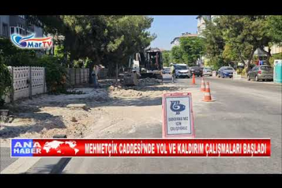MEHMETÇİK CADDESİ’NDE YOL VE KALDIRIM ÇALIŞMALARI BAŞLADI