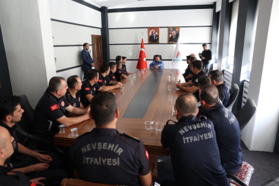 Nevşehir itfaiyesinden Başkan Arı'ya ziyaret