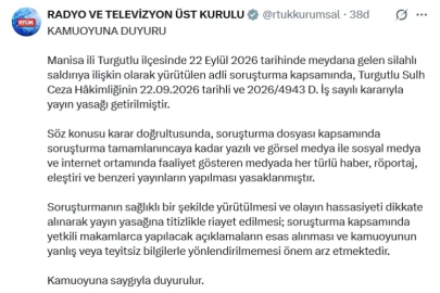 RTÜK’ten Turgutlu’daki soruşturmaya ilişkin yayın yasağı geldi