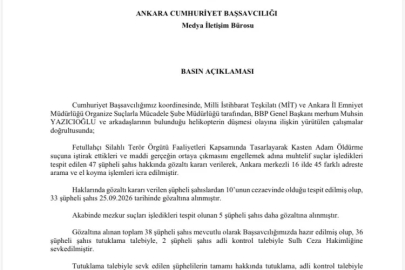 Yazıcıoğlu soruşturmasında 38 şüpheli gözaltına alındı, tamamı tutuklandı