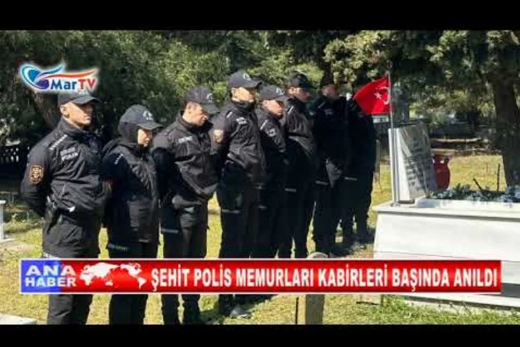 ŞEHİT POLİS MEMURLARI KABİRLERİ BAŞINDA ANILDI