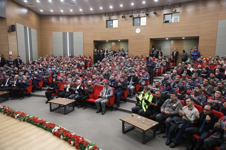 Kayseri Melikgazi personeline deprem teşekkürü